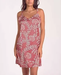 Women's Floral Stretch-Woven Nightgown