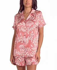 Women's Floral Stretch-Woven Short Sleeve Pajama Set