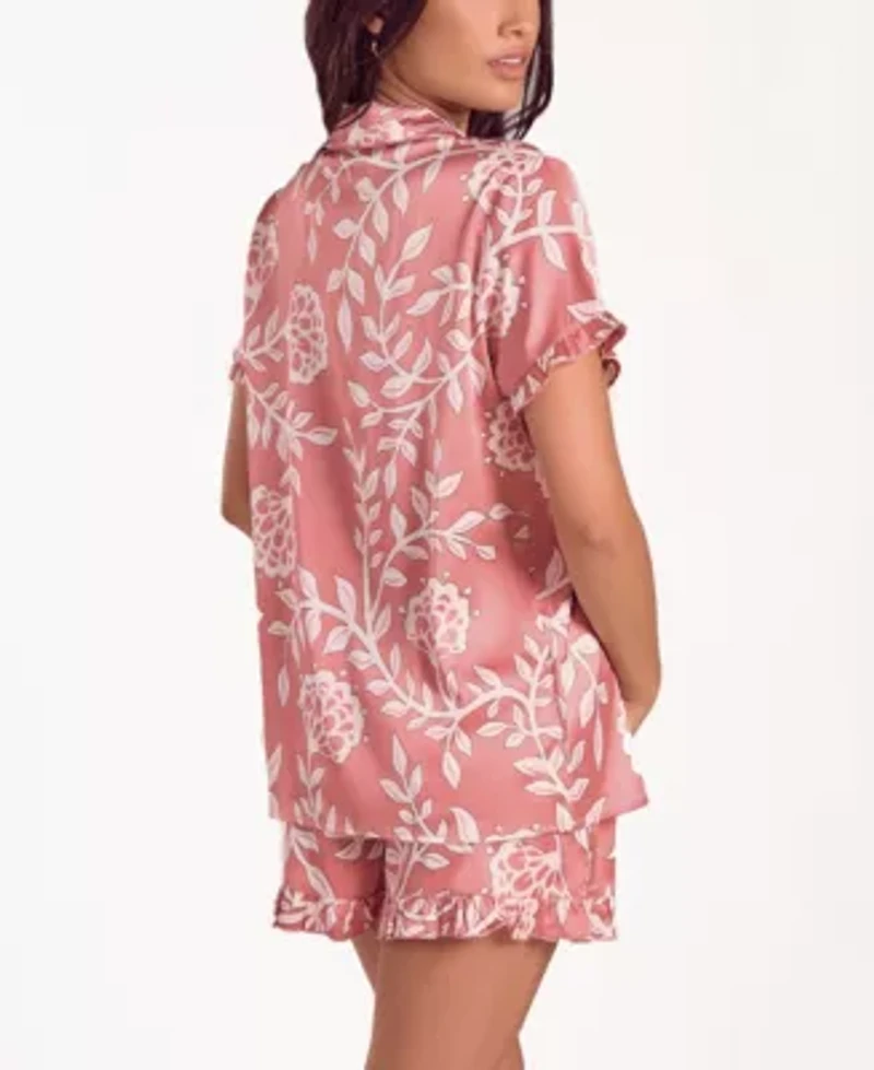 Women's Floral Stretch-Woven Short Sleeve Pajama Set