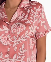 Women's Floral Stretch-Woven Short Sleeve Pajama Set
