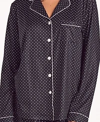 Women's Brushed Micro Stretch-Knit Long Sleeve Pajama Set