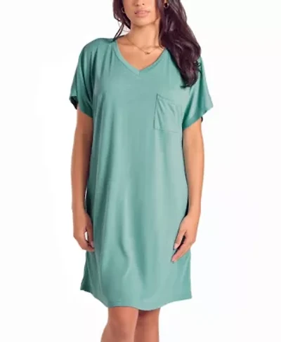 Women's Soft Breathable Night Shirt/Dress with Side Pockets