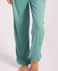 Women's Soft Breathable Pajama-Set with Cap Sleeve and Jog Pant