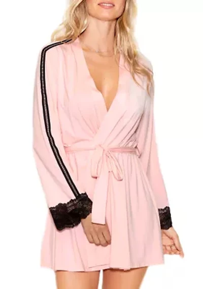Laurel Modal Lace Stripe Robe