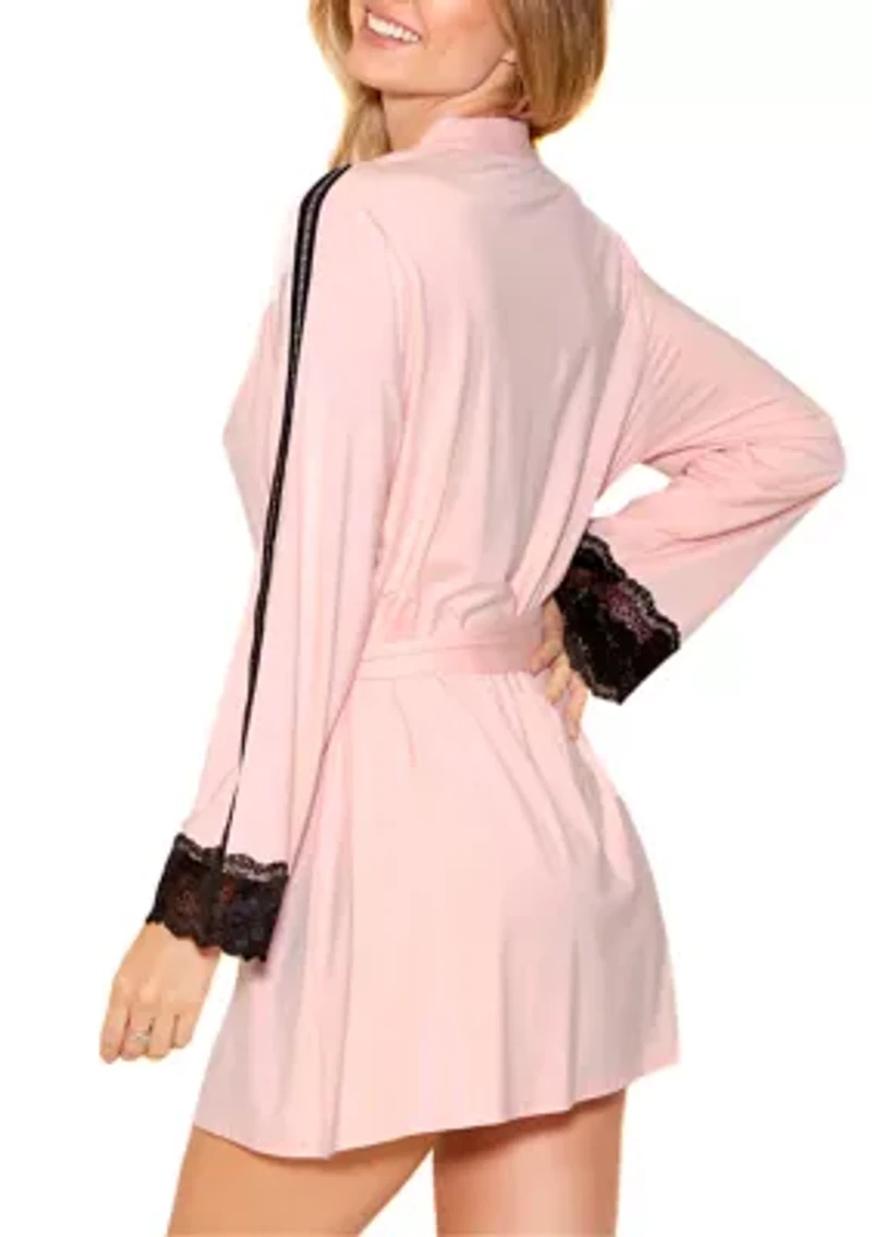 Laurel Modal Lace Stripe Robe