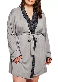 Plus Shana Modal Shawl Lace Robe