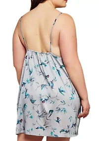 Plus Ivy Satin Hummingbird Chemise