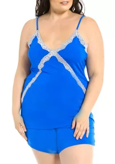 Plus Davina Lace and Modal Cami Set