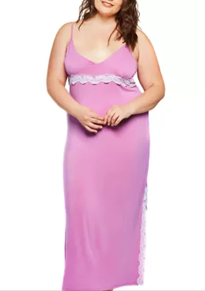 Plus Aleia Modal and Lace Gown