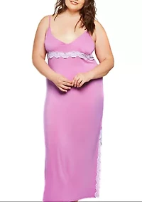 Plus Aleia Modal and Lace Gown