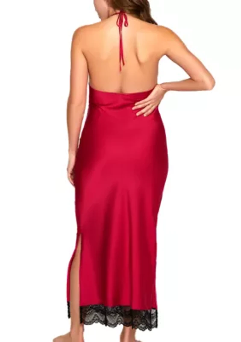 Plus Sizer Tess Satin Lace Gown