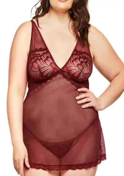 Plus Size  Desi Mesh Babydoll