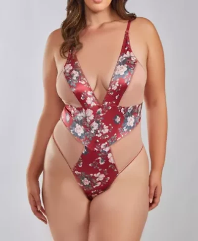 Sahe Plus Micro Floral and Soft Mesh Teddy