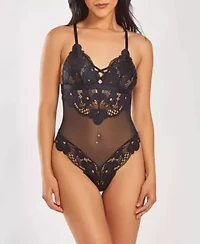 iCollection Womans 1 pc Lace Bodice Lingerie Bodysuit