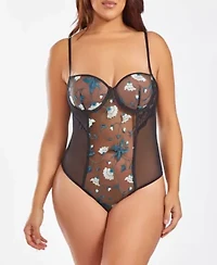 Women's Plus 1PC Embriodered Lingerie Bodysuit