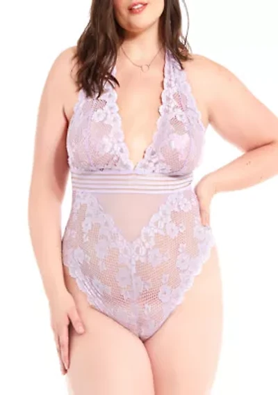 Plus Florence Lace Babydoll Bodysuit