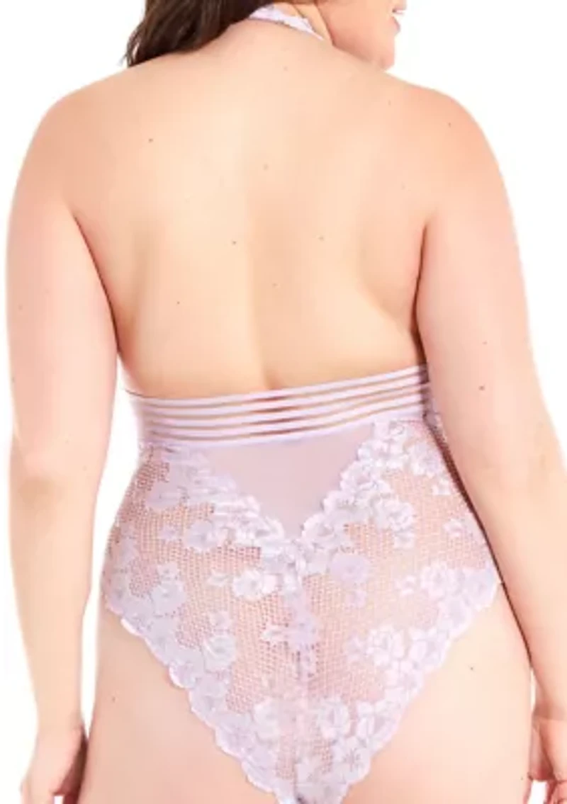 Plus Florence Lace Babydoll Bodysuit