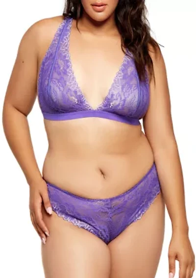 Plus Eva Lace Bralette Set