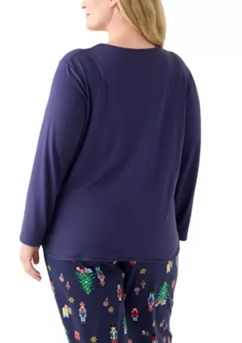 Plus Long Sleeve Pajama Top