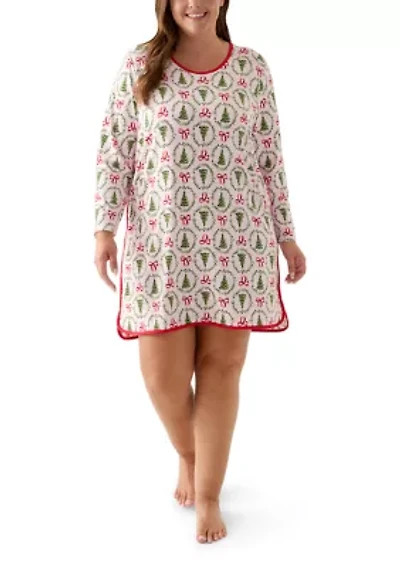Plus Bow & Wreath Nightgown