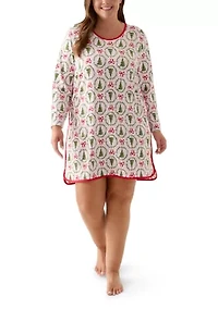 Plus Bow & Wreath Nightgown