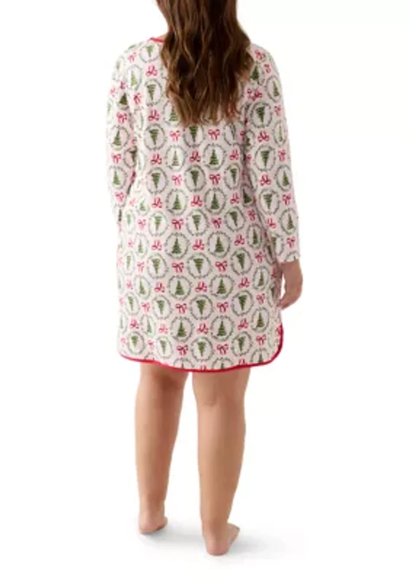 Plus Bow & Wreath Nightgown