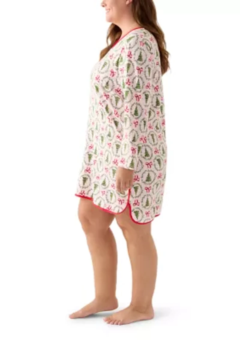 Plus Bow & Wreath Nightgown