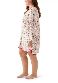 Plus Bow & Wreath Nightgown