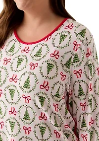 Plus Bow & Wreath Nightgown