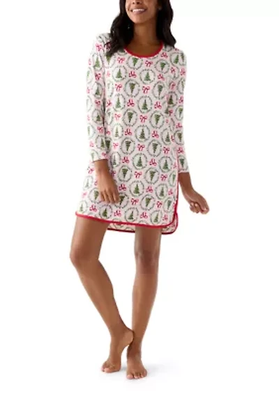 Women's Bow & Wreath Nightgown