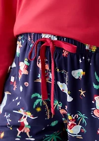 Women's Beachy Christmas Jogger Pajama Pants