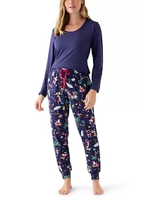 Women's Beachy Christmas Jogger Pajama Pants