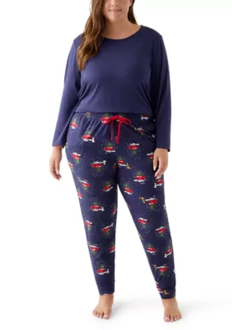 Plus Holiday Heritage Pajama Joggers