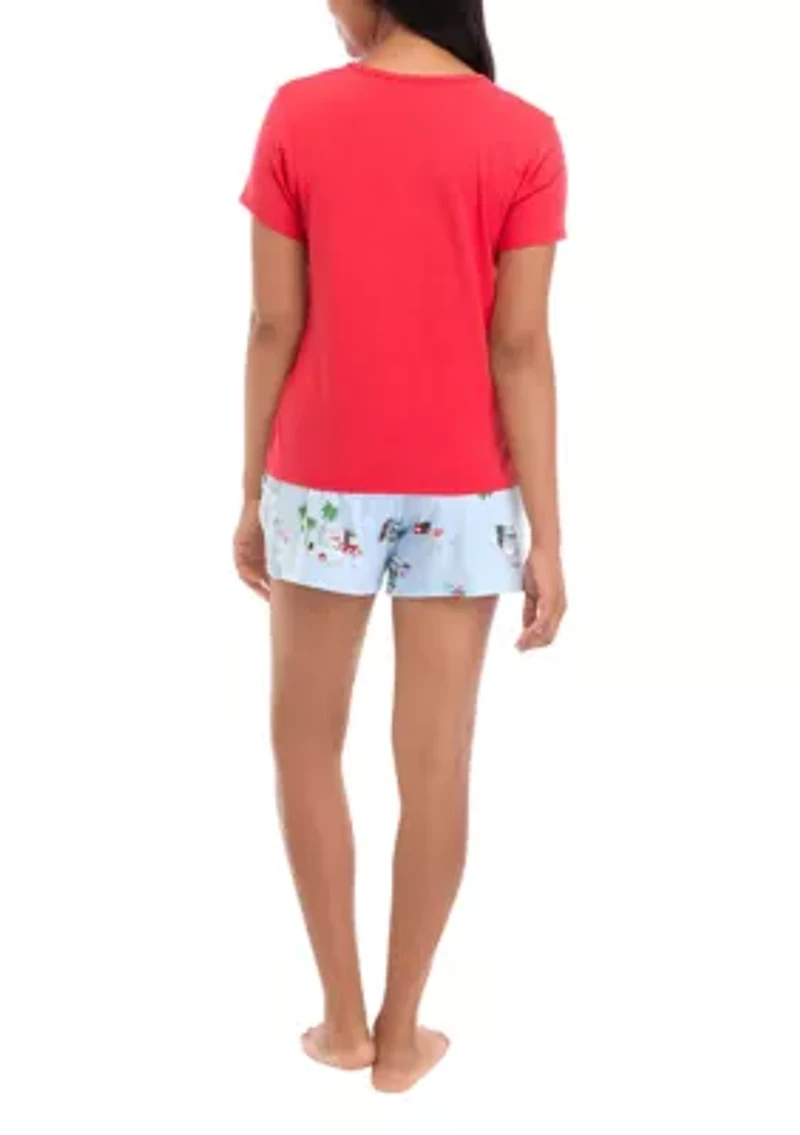 Women's Holiday Shopping Pajama Shorts