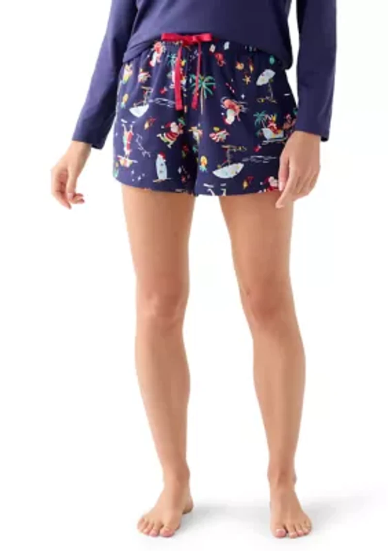 Women's Beachy Christmas Pajama Shorts