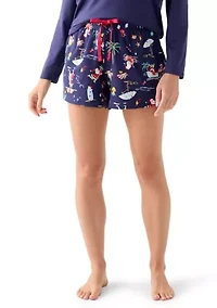 Women's Beachy Christmas Pajama Shorts