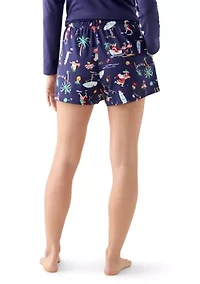 Women's Beachy Christmas Pajama Shorts