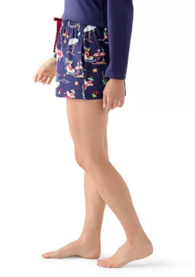 Women's Beachy Christmas Pajama Shorts