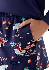 Women's Beachy Christmas Pajama Shorts