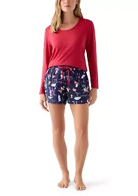 Women's Beachy Christmas Pajama Shorts