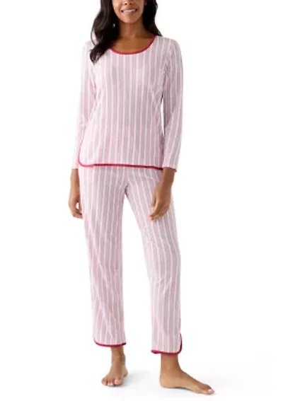 Women's Red Stripe Pajama Set