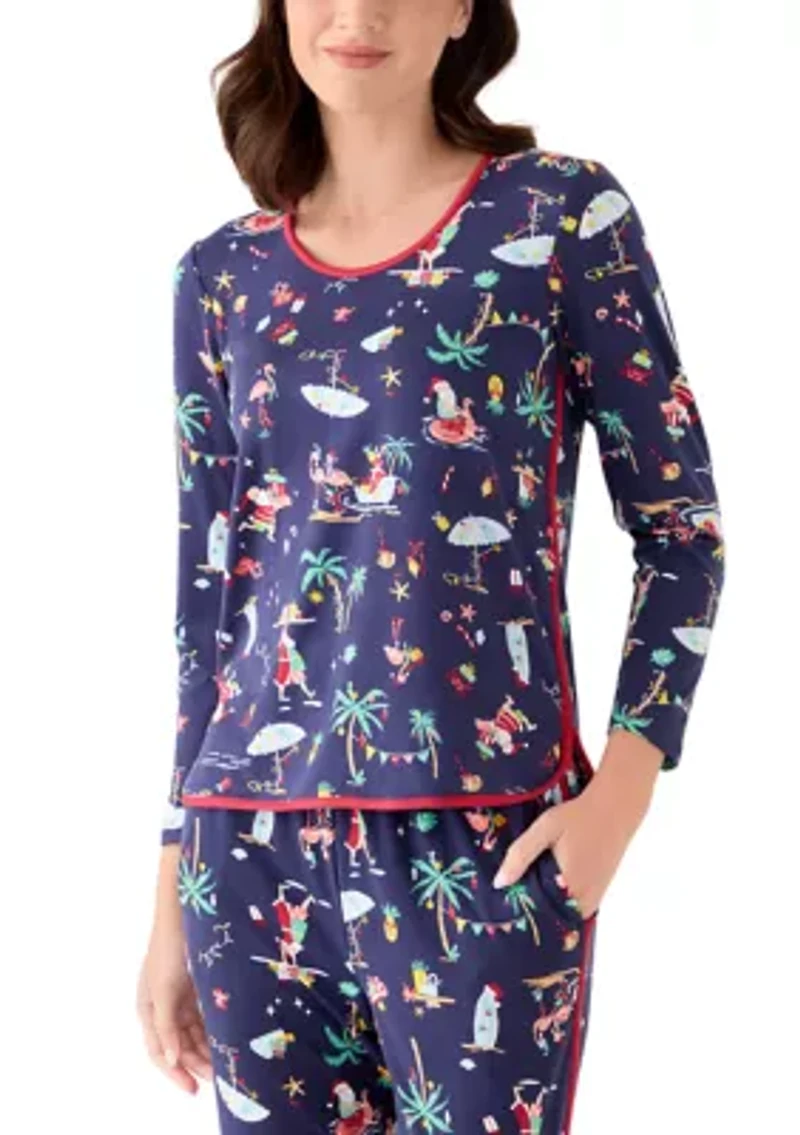 Women's Beachy Christmas Pajama Set