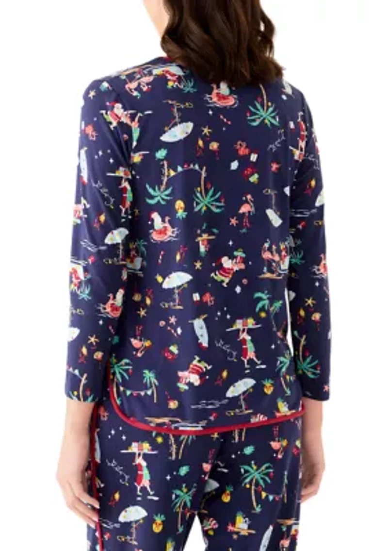 Women's Beachy Christmas Pajama Set