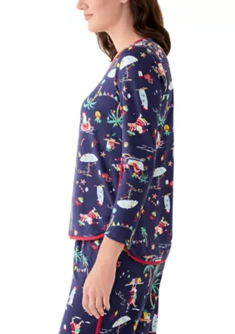 Women's Beachy Christmas Pajama Set