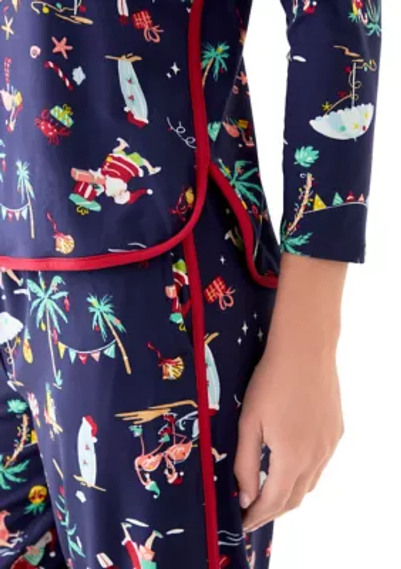 Women's Beachy Christmas Pajama Set