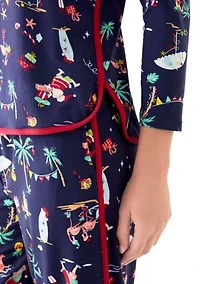 Women's Beachy Christmas Pajama Set