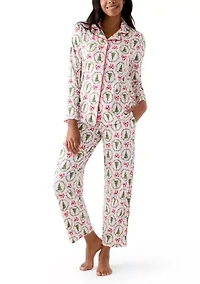 Women's Bow & Wreath Pajama Set