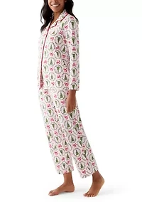 Women's Bow & Wreath Pajama Set