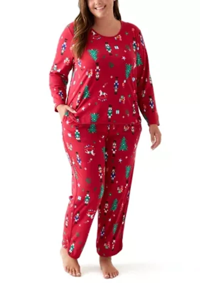 Plus Nutcracker Dreams Pajama Set