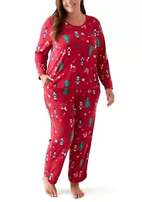 Plus Nutcracker Dreams Pajama Set